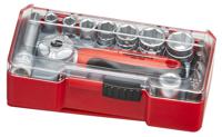 tj1415 Teng Tools 15-Piece Metric 1/4 in Standard Socket/Bit Set with Ratchet