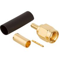 132178 Amphenol RF  Series, Plug Cable Mount SMA Connector, 50Ω, Crimp Termination, Straight Body