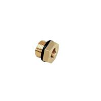 0168-21-10 Legris Brass Pipe Fitting, Straight Push Fit Reducer, Male 1/2in to Female BSPP 1/8in