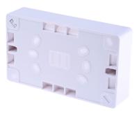 775-8116 RS PRO White Back Box, BS, IP20, 2 Gangs, 147 x 86.6 x 28mm