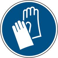 819166 Brady Laminated Polyester B-7541 Mandatory Protective Gloves Sign