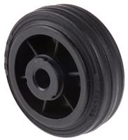 13104 LAG Black Rubber Quiet Operation, Shock Absorbing Trolley Wheel, 50kg