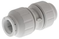 pem0415w John Guest Plastic Pipe Fitting, Straight Push Fit Coupler, 15mm