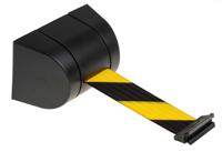 897-33-33-d4 Tensator Black & Yellow PET Retractable Barrier, 4.6m, Yellow/Black Tape