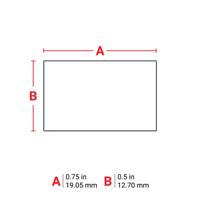 m6-11-498 Brady B-498 White Label, 19.05mm Width, 12.70mm Height, 500 Qty