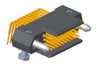 hdasf029yc-000 Amphenol Socapex HDAS Series Right Angle PCB PCB Header, 29 Contact(s), 1.91 mm Pitch, 3 Row, Shrouded