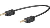 280039-00721 Staubli Test lead, 10A, 60V dc, Black, 75mm Lead Length