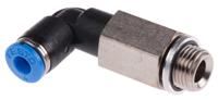 qsll-g18-4 Festo QS Series Elbow Threaded Adaptor, G 1/8 Male to Push In 4 mm, Threaded-to-Tube Connection Style, 186127
