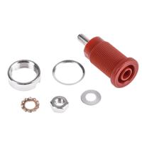 seb-6445-ni-rt Schutzinger Red Female Banana Socket, 4 mm Connector, Screw Termination, 32A, 1000V, Nickel Plating