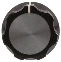 4-1437624-6 TE Connectivity Black Potentiometer Knob,