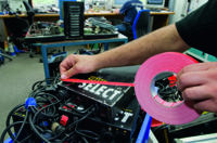 04671-00056-10 Tesa 4671 Neon Green Rubber Gaffa Duct Tape, 25mm x 25m, 0.28mm Thick