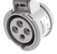 3181646 Scame IP66, IP67 Red Cable Mount 3P + E Industrial Power Socket, Rated At 16A, 415 V