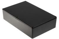 621-4968 RS PRO Black Die Cast Aluminium Enclosure, Black Lid, 222.1 x 145.9 x 55.9mm