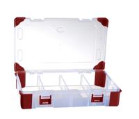 124-6592 RS PRO 9 Cell Transparent Red Polypropylene, Adjustable Compartment Box, 60mm x 235mm x 165mm