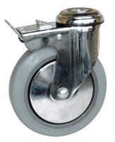 145321420 Guitel Hervieu Braked Swivel Castor Wheel, 90kg Capacity, 125mm Wheel
