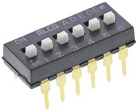 ade06a04 TE Connectivity 6 Way Through Hole DIP Switch SPST, Extended Slide Actuator