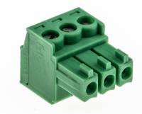 1840379 Phoenix Contact, 3.5mm Pitch, MC 1.5/ 3-ST-3.5, 3 Way, , Pluggable Terminal Block, Plug, Cable Mount, Screw