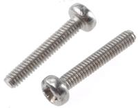 528-700 RS PRO Pozi M2 Pan A2 304 Stainless Steel Machine Screws DIN 7985 x 12.0mm