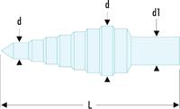 678006 Facom Step Drill Bit 6.5mm x 40.5mm