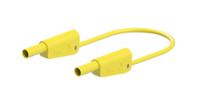 662010-02524 Staubli Test lead, 19A, 600 → 1000V, Yellow, 25cm Lead Length