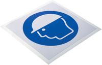 813-4476 RS PRO Vinyl Mandatory Head Protection Sign With Pictogram Only Text