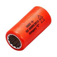 01740 ITL Insulated Tools Ltd 3/8 in Drive 19mm Insulated Standard Socket, 12 point, VDE/1000V, 47 mm Overall Length