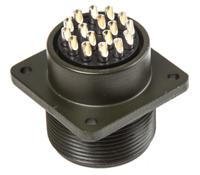 ms3102a-20-29s Amphenol Industrial, MS3102A, Copper Alloy 17 Way Box Mount MIL Spec Circular Connector Receptacle, Socket