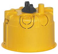 0-893-37 Legrand Batibox Yellow Plastic Back Box, NF, 1 Gangs, 67 x 50mm
