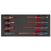 modmat3pb Facom Phillips; Pozidriv; Slotted Screwdriver Set, 8-Piece