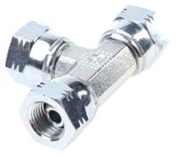 4j6mk4s Parker Hydraulic Tee Threaded Adapter 4J6MK4S, Connector A G 1/4 Female Connector B G 1/4 Female