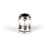 210-0619 RS PRO Metallic Nickel Plated Brass Cable Gland, PG11 Thread, 5mm min., 10mm max., IP68