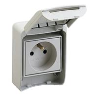 81140 Schneider Electric Mureva Light Grey 1 Gang Electrical Socket, 10 → 16A