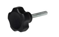 199-281 RS PRO Black Thermoplastic Multiple Lobes Clamping Knob, M5, Threaded Mount