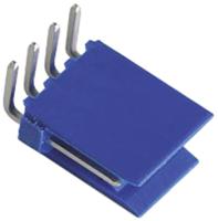 281698-4 TE Connectivity AMPMODU HE14 Series Right Angle Through Hole PCB Header, 4 Contact(s), 2.54 mm Pitch, 1 Row, Shrouded