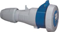 5-553-04 Legrand, P17 Tempra Pro IP66, IP67 Blue Cable Mount 2P + E Industrial Power Socket, Rated At 16A, 230 V