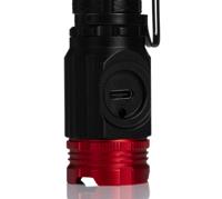219-8131 RS PRO LED Torch Black, Red - Rechargeable 1500 lm, 105 mm