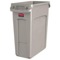 1971259 Rubbermaid Commercial Products Slim Jim 16gal Beige Hinged Resin Waste Bin