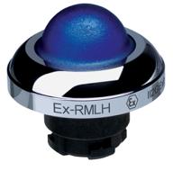 ex-rmlhbl Schmersal EX-RMLH Series Blue Illuminated Momentary Push Button Head, 22.3mm Cutout, IECEx