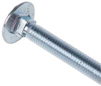 512-1045 Bright Zinc Plated Steel Coach Bolt, M6 x 100mm