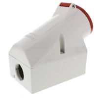 736 MENNEKES IP44 Red Wall Mount 7P Right Angle Socket, Rated At 32A, 415 V