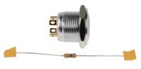 175-8516 RS PRO Illuminated Push Button Switch, Momentary, Panel Mount, 16mm Cutout, SPST, Red LED, 36V dc, IP67