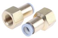 kq2f06-01a SMC KQ2 Series Straight Threaded Adaptor, Rc 1/8 Female to Push In 6 mm, Threaded-to-Tube Connection Style