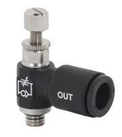 176-1896 RS PRO Threaded Flow Regulator x Push In 6mm Tube Outlet Port