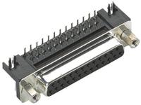 09683637812 HARTING 25 Way Right Angle Through Hole D-sub Connector Plug, 2.77mm Pitch, with 4-40 UNC Threaded Inserts, Boardlocks