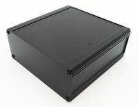 188-1277 RS PRO Black Extruded Aluminium Heat Sink Case, IP40, Black Lid, 300 x 300 x 130mm