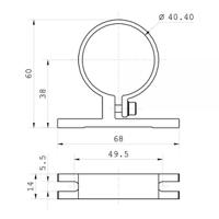 210200-06 LED2WORK Clamp Type Lighting Mounting Bracket for LED Lamps