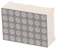 ta07-11surkwa TA07-11SURKWA Kingbright Dot Matrix LED Display, CA 7 x 5 Dot Matrix Red 90 mcd 17.2mm