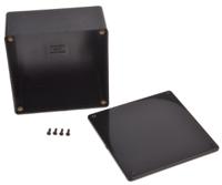 1591ubk Hammond 1591 Series Black Flame Retardant ABS Enclosure, IP54, Black Lid, 120 x 120 x 59mm