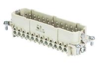 7031024400 Wieland Male insert, 24 Way, 16A, Male, BAS STS, Panel Mount, 500 V