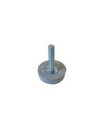 10413 Serious 6mm 30mm Dia. Vulcanised Rubber Levelling Adjustable Foot, 30kg Static Load Capacity 0° Tilt Angle
